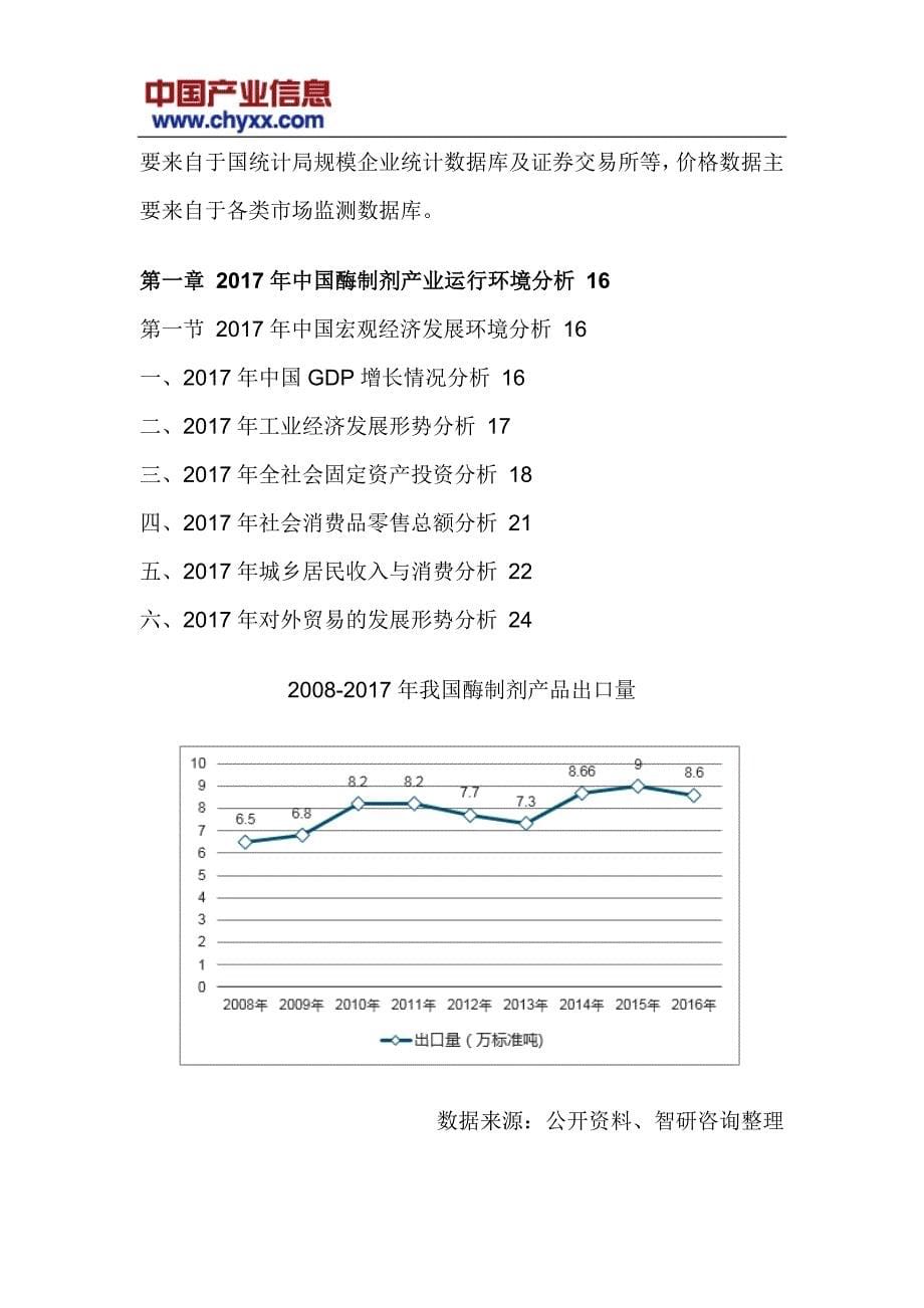 2017-2023年中国酶制剂行业调研报告(目录)_第5页