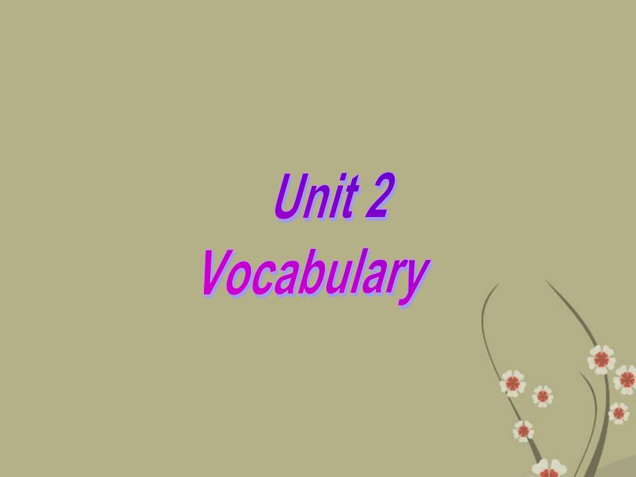 九年级英语全册《Unit 2 colour vocabulary》课件 人教新目标版_第1页