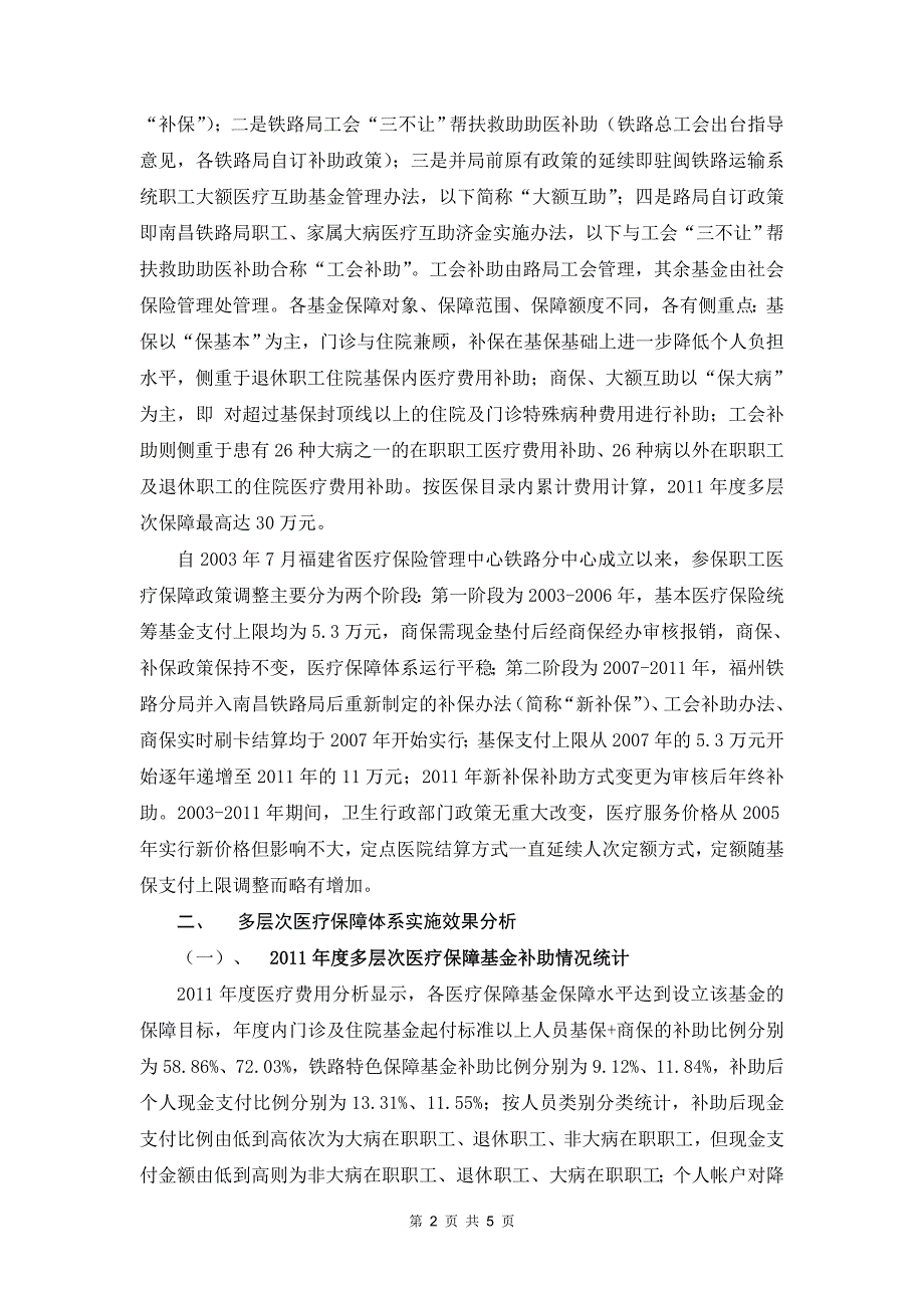 铁路特色医疗保障体系实施效果分析与建议_康洽福_第2页