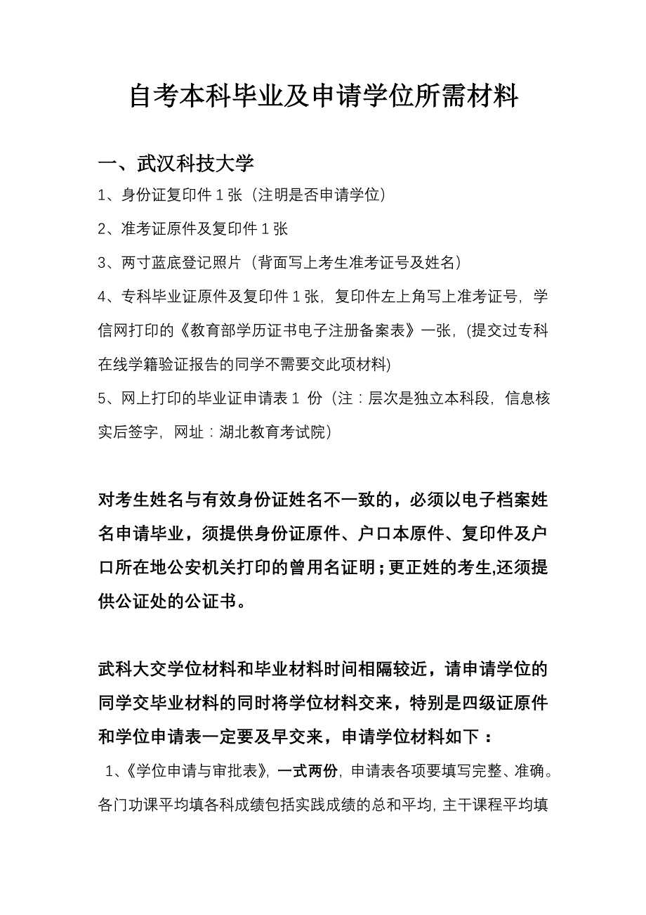 自考本科毕业所需材料_第1页