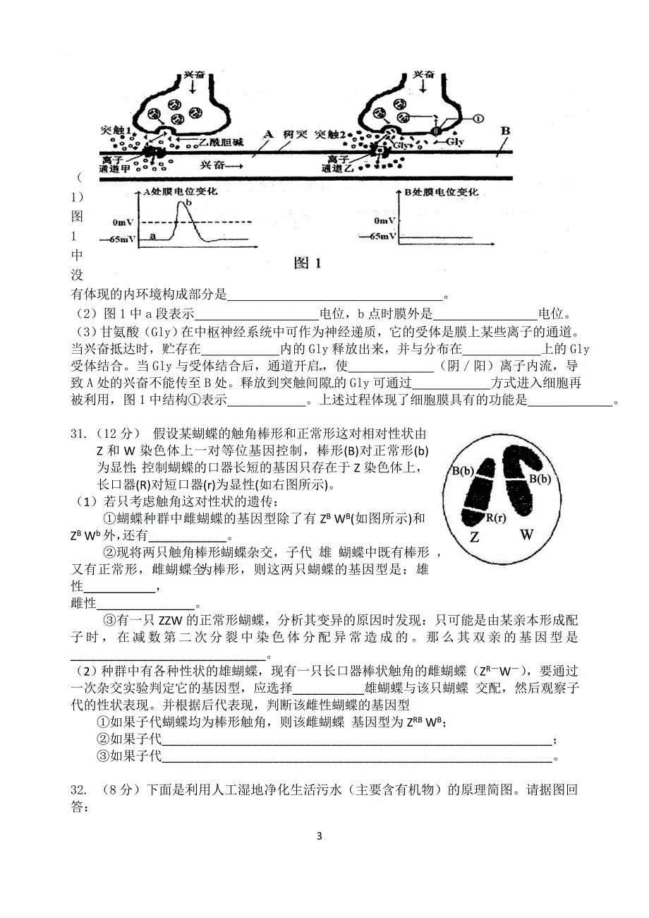 2018考前重组(理科综合-生物部分6 6(2道选做题))-冲刺高考_第3页