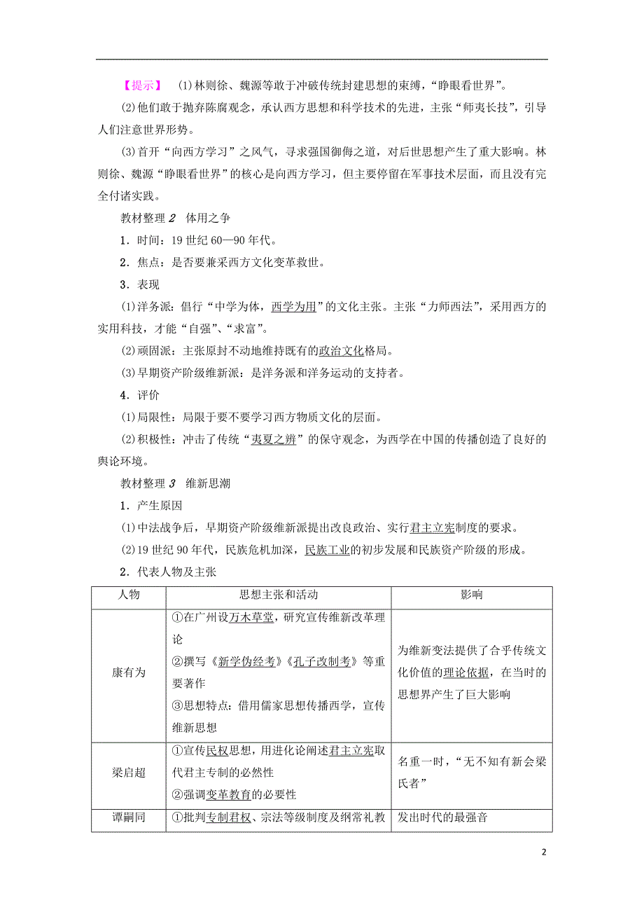 2017-2018学年度高中历史 第5单元 近现代中国的先进思想 第20课 西学东渐教师用书 岳麓版必修3_第2页