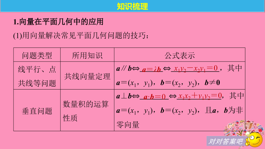 高考数学大一轮复习第五章平面向量5.4平面向量应用举例课件文_第4页