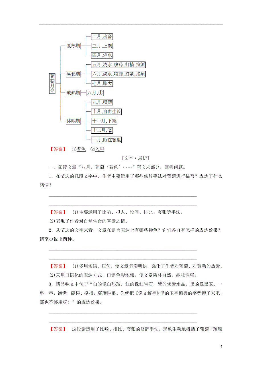 2018年高中语文 05葡萄月令教师用书 苏教版选修《现代散文选读》_第4页