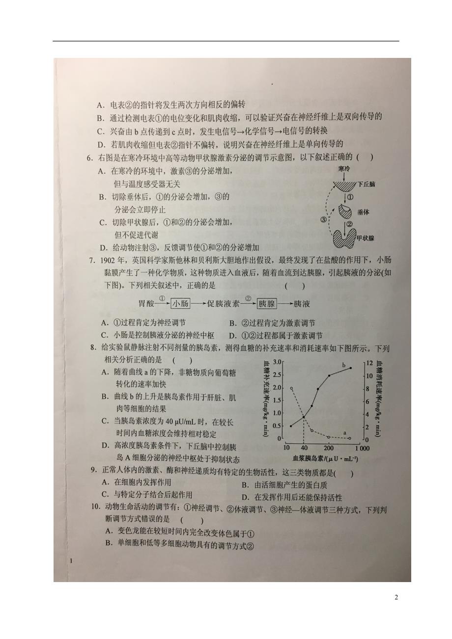 安徽省六安市2016-2017学年度高二生物下学期第二次段考试题_第2页