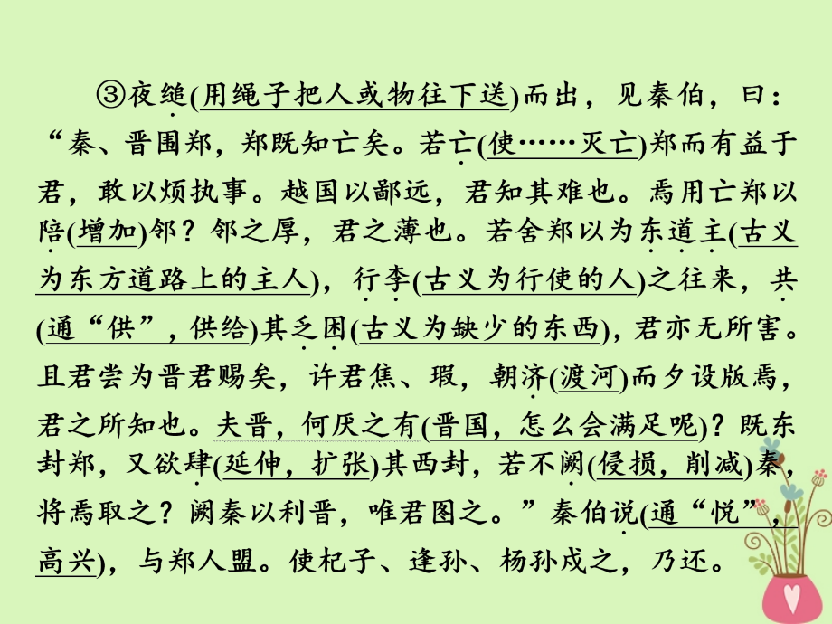 2019版高考语文一轮复习专题六文言文阅读教材文言文一遍过课件_第4页