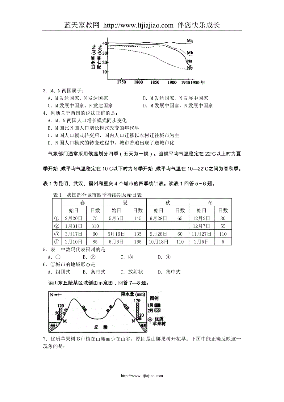 浙江省金华一中2008年5月高考模拟试卷(文综)_第2页