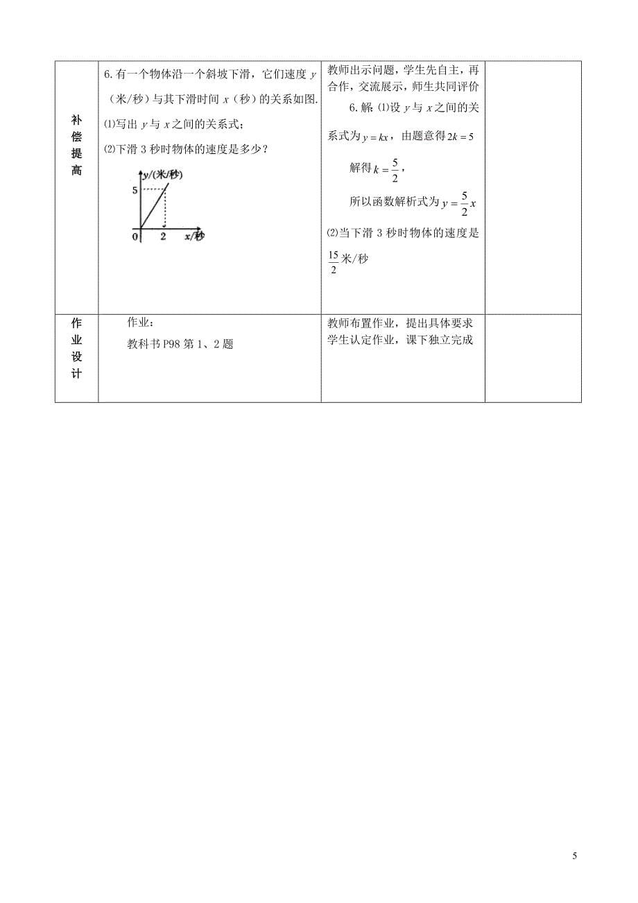 八年级数学下册19.2.1正比例函数第2课时教案新版新人教版_第5页