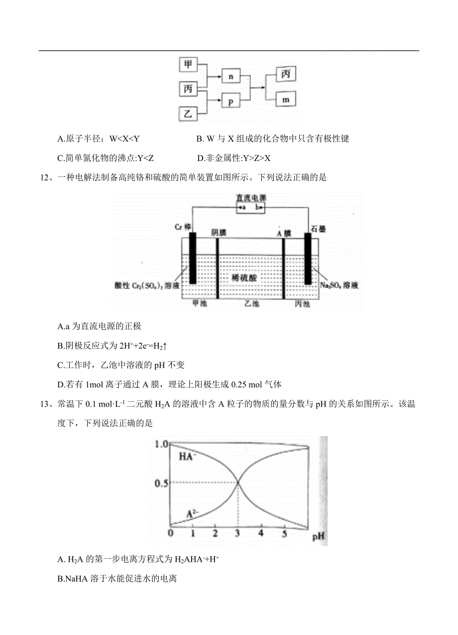 （高三化学试卷）-855-河北省石家庄市高三毕业班第二次模拟 理综化学_第2页