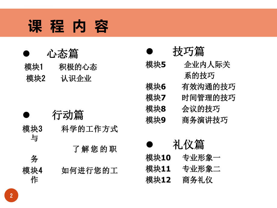 企业内训教材必备新员工职业化训练教程 (2)ppt培训课件_第2页