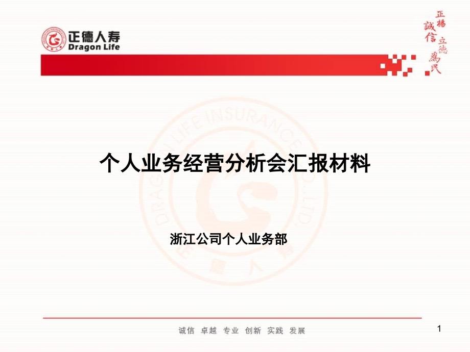 人寿保险月经营分析会材料模板ppt培训课件_第1页