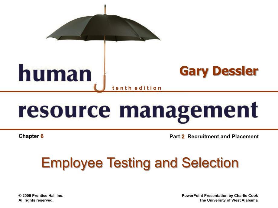 Employee Testing and Selection