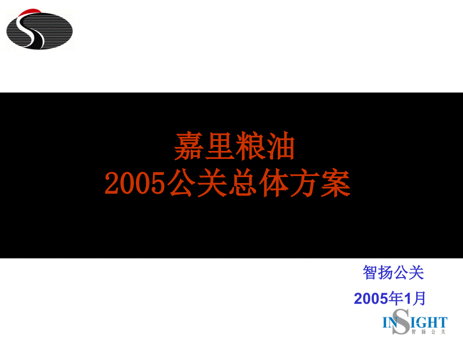 某食品公司2005年公关总体方案 分析与策略  智扬公关（品牌分析+竞争分析+受众分析）_第1页