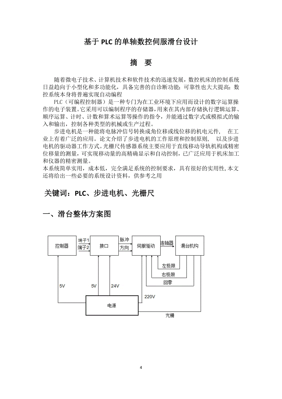 基于plc控制步进电机的数控滑台课程设计方案_第4页