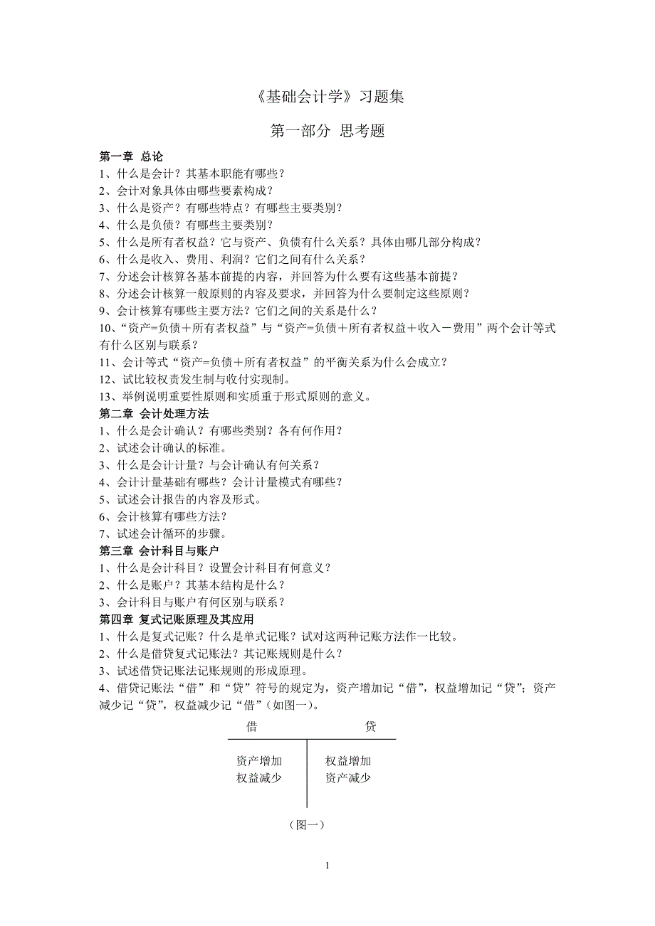 基础会计学习题全集_第1页