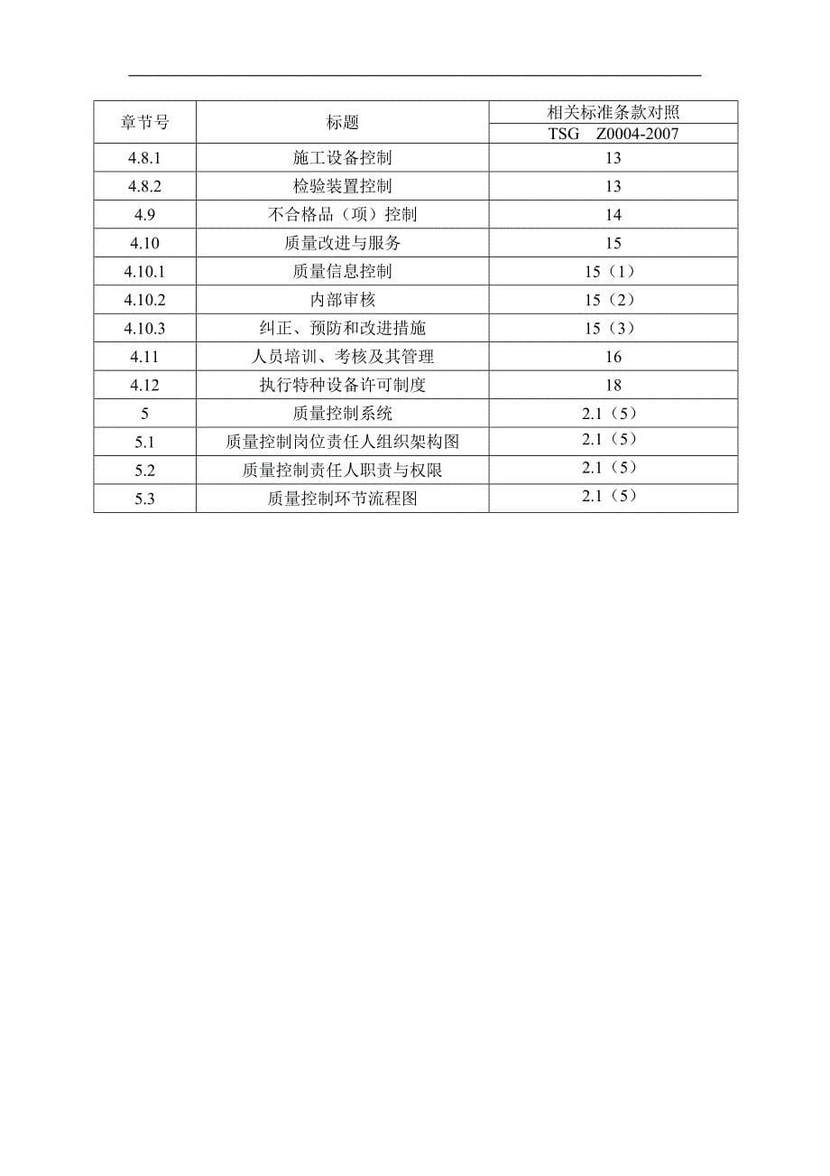 某电梯工程有限公司质量保证手册_第5页