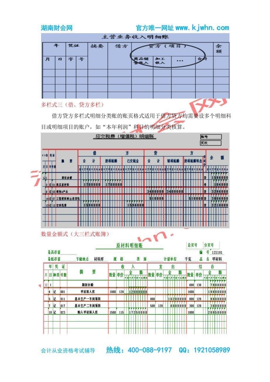 2015年湖南省会计从业资格无纸化考试《会计基础》之会计账簿-湖南财会网_第5页