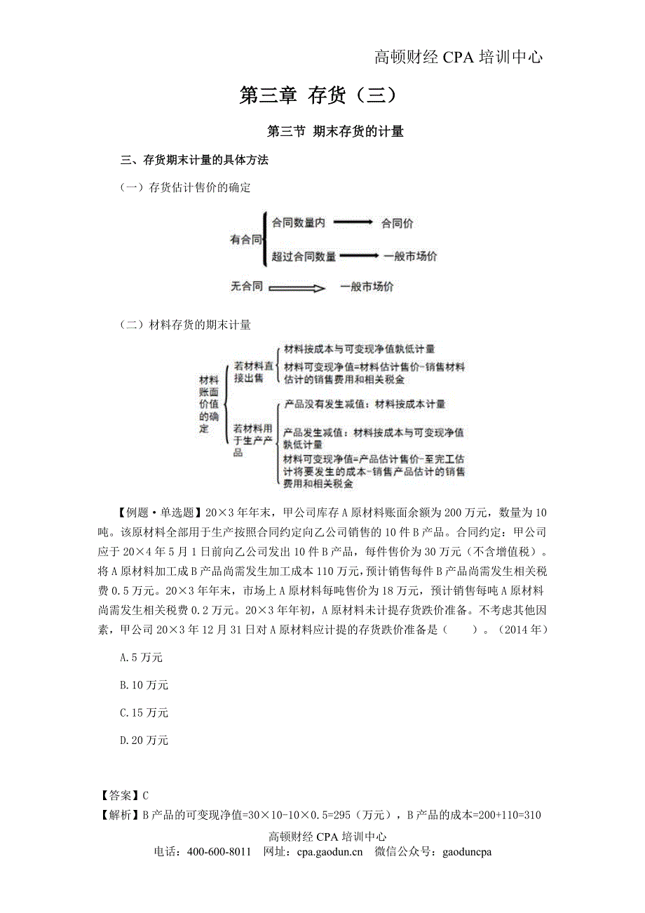 CPA考试会计科目学习笔记-第三章存货03_第1页