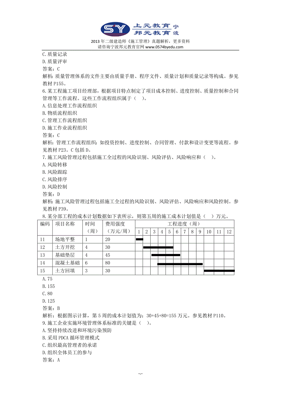 2013年二级建造师《施工管理》真题解析_第2页