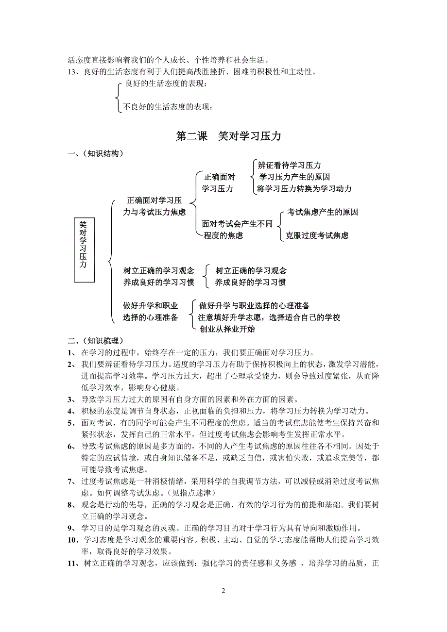 九年级政治 知识结构 陕教版_第2页