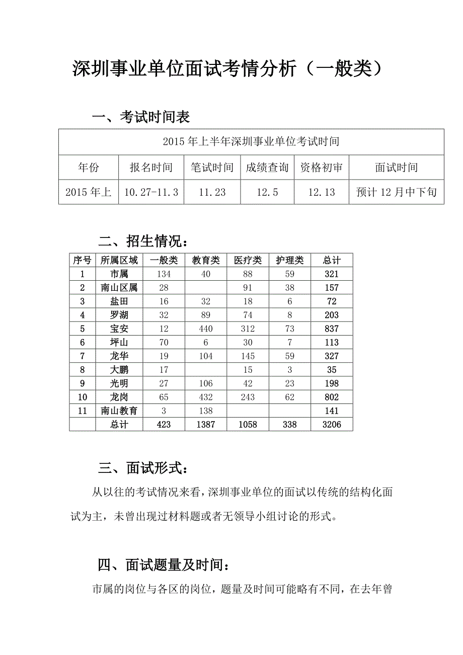 2014深圳事业单位面试考情及真题(一般类)_第1页