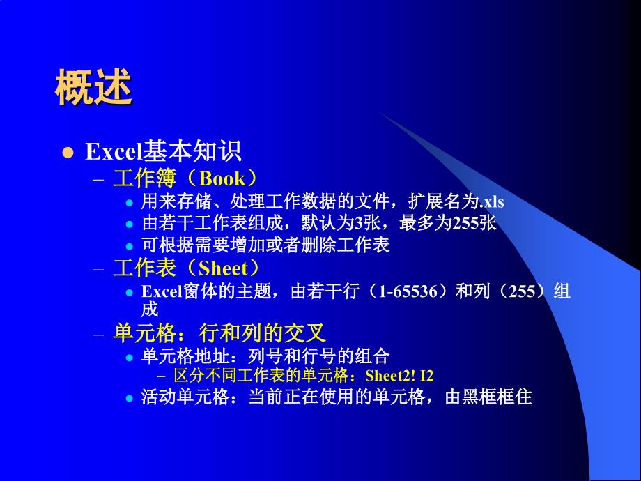 电子表格Excel的使用_第4页