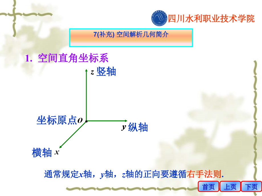 空间解析几何简介ppt培训课件_第2页