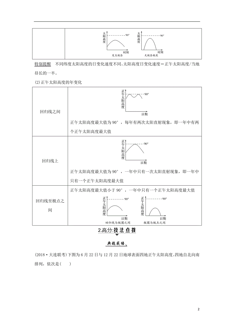 2019版高考地理一轮复习 第一单元 宇宙中的地球 第5讲 地球公转及其地理意义 第2课时学案 中图版_第2页