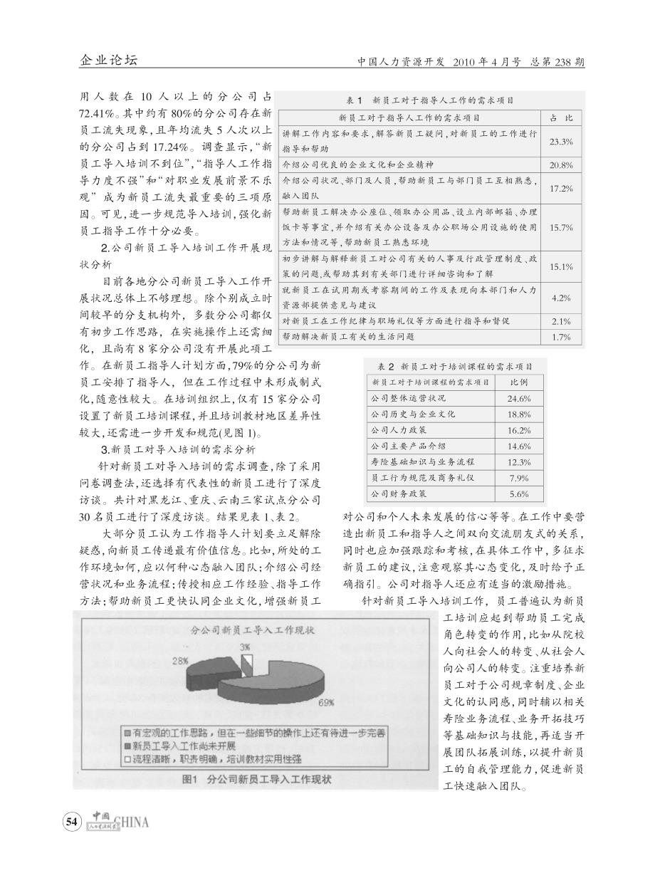 新员工导入培训中存在的问题及对策_以B保险公司为例_第2页