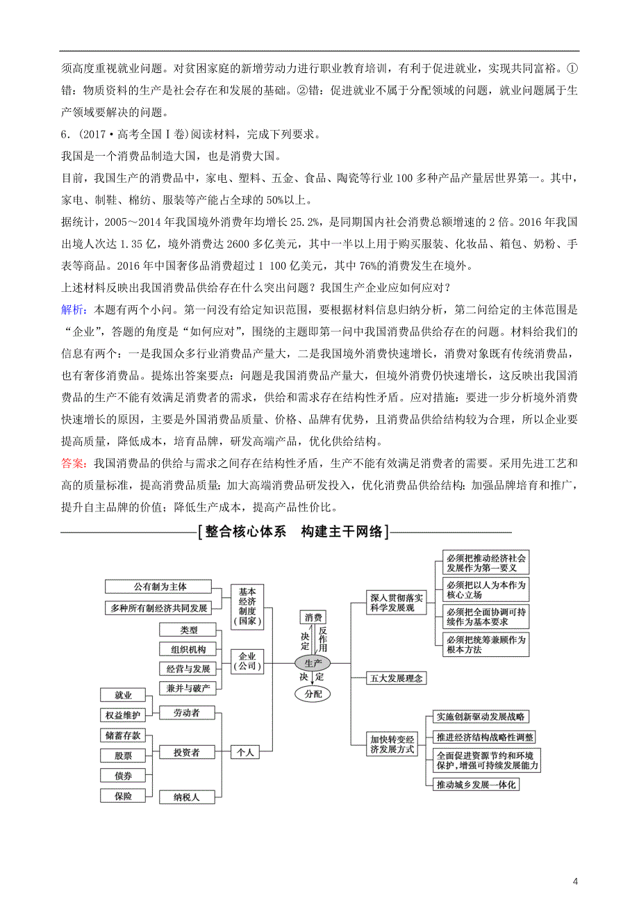 2018版高三政治大二轮复习 专题一 生产讲义_第4页