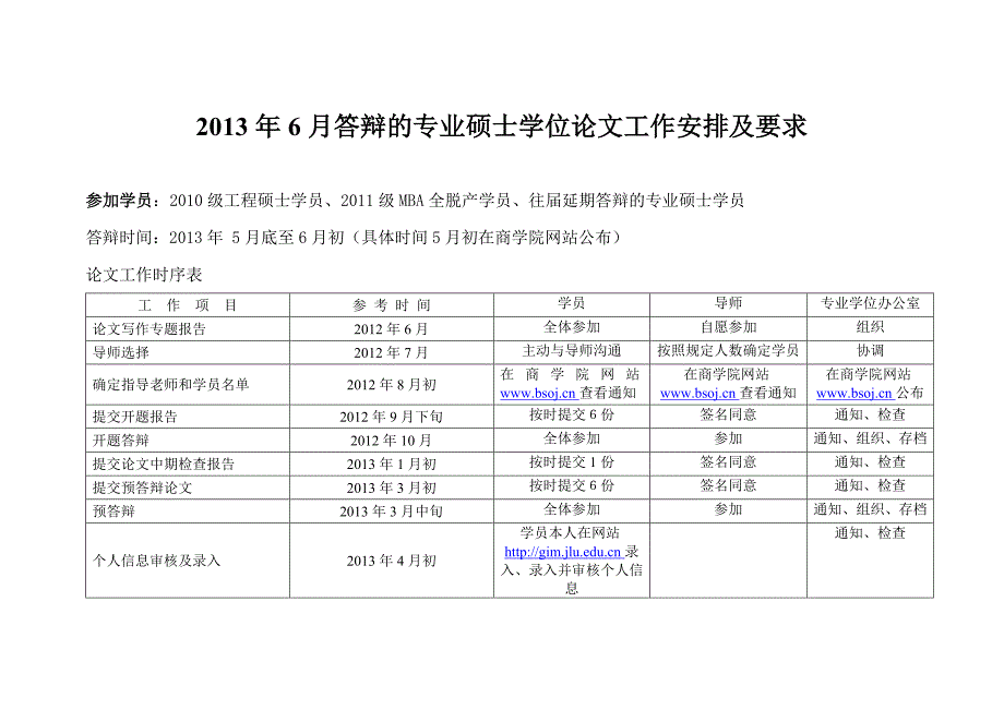 MBA毕业论文工作时序表_第1页