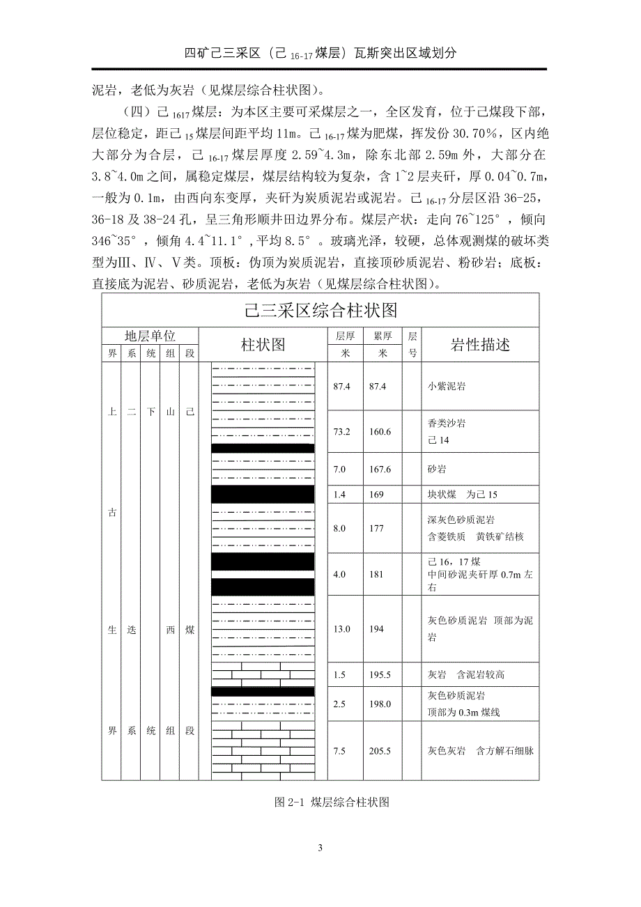 四矿己三采区突出区域划分(通风处下文)_第4页