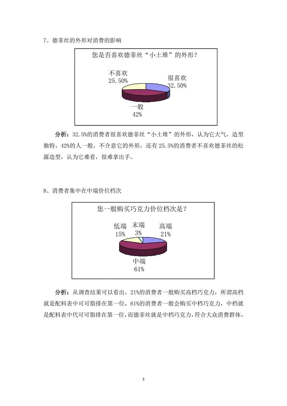 关于德菲丝巧克力的调查报告_第5页