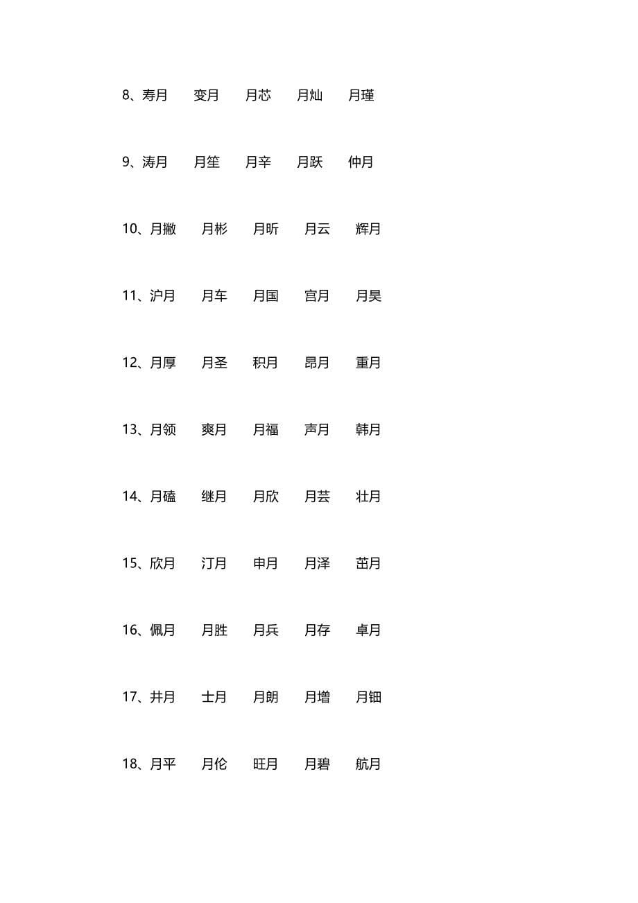 带月字的最新男宝宝起名_第5页