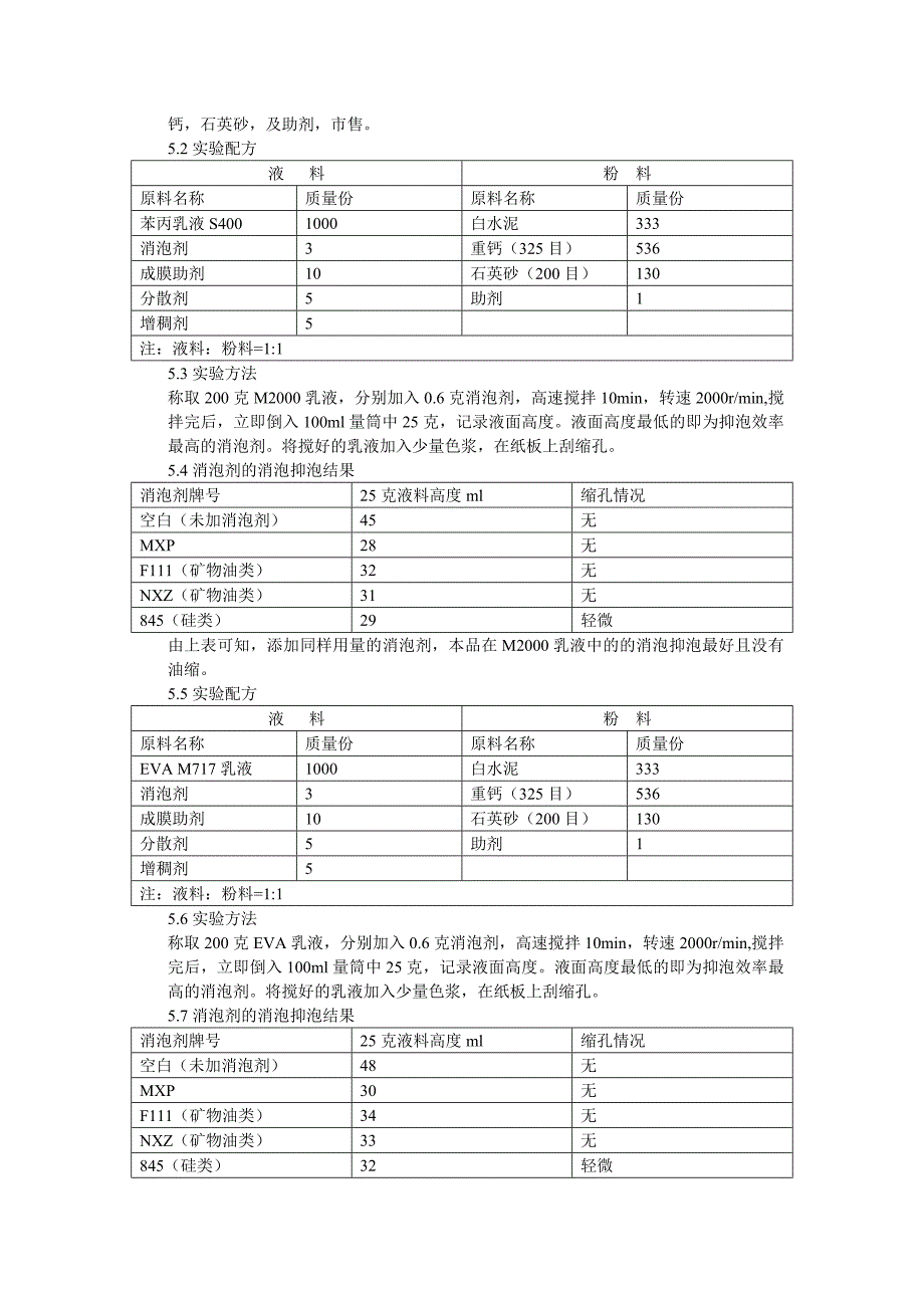 聚醚改性硅氧烷消泡剂在JS防水涂料中的应用(1)_第3页