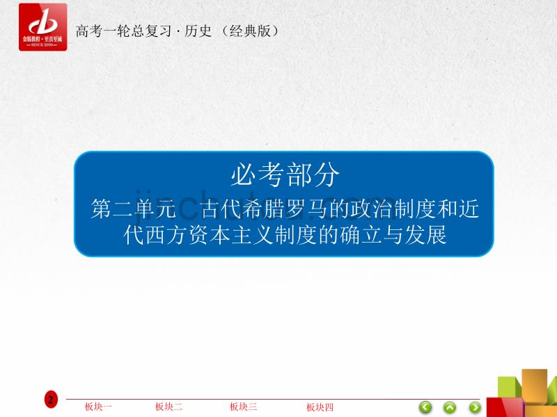 2019年高三历史人教版一轮复习课件：第二单元 古代希腊罗马的政 治制度和近代西方资本主义制度的确立与发展5 _第2页