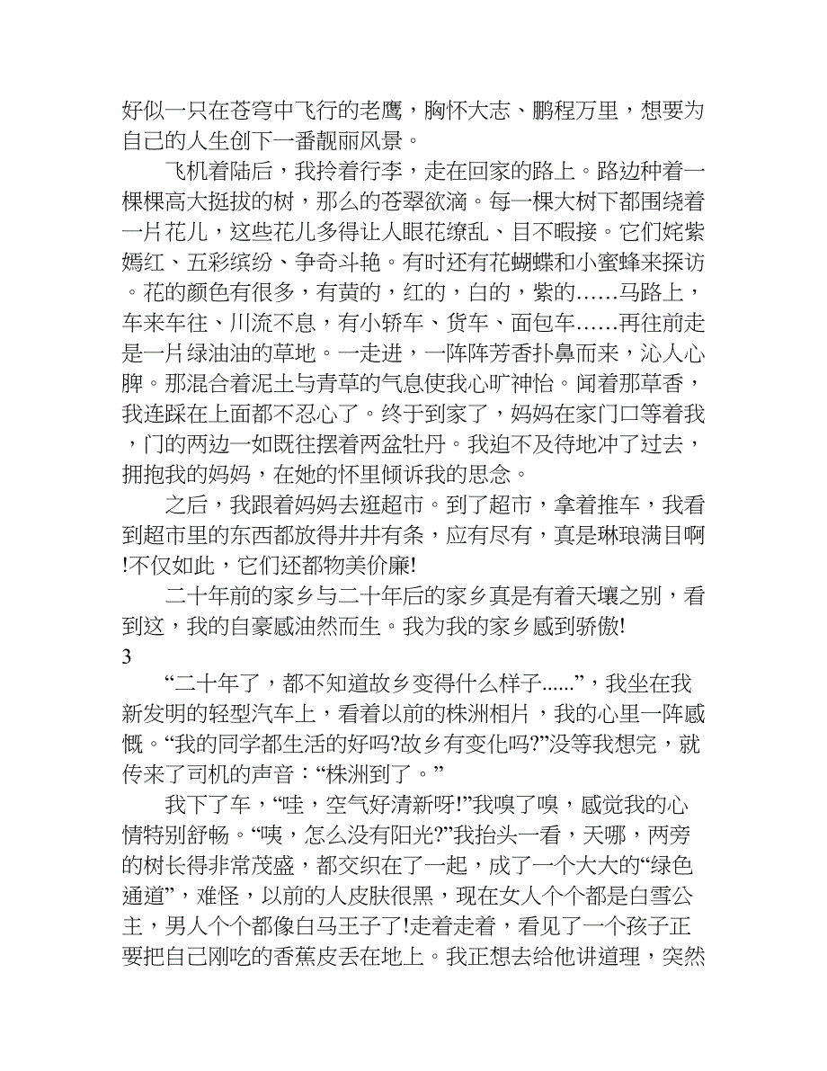 二十年后的故乡作文450字作文.doc_第2页