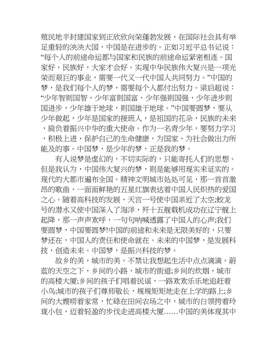 中国梦作文1000字左右如何书写.doc_第5页