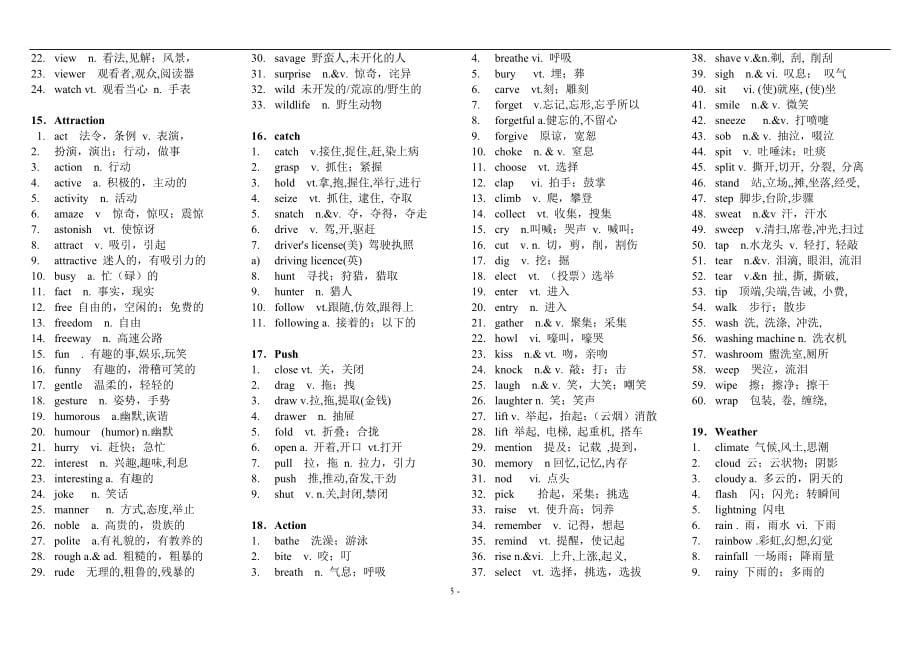 英语知识分类词汇(全) 英语语法手册(全_第5页