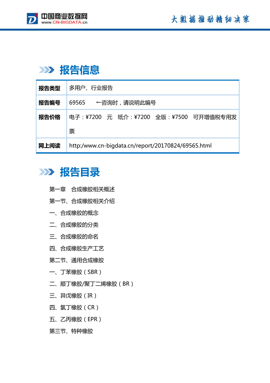 中国合成橡胶行业发展预测及投资战略报告(2017-2022)-目录_第2页