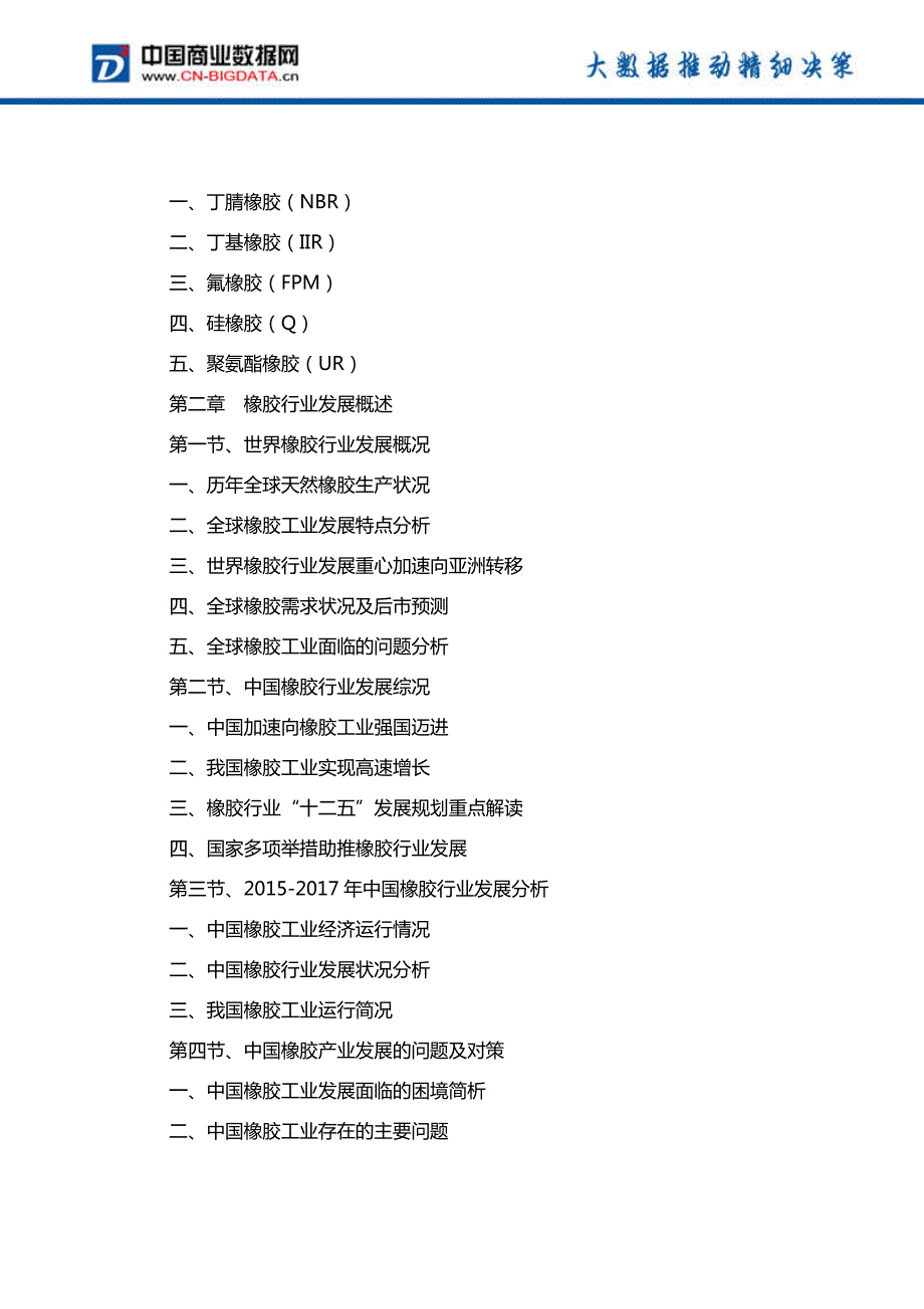 中国合成橡胶行业发展预测及投资战略报告(2017-2022)-目录_第3页