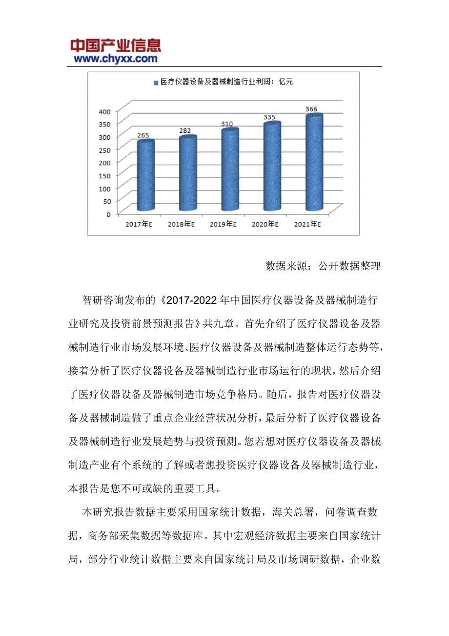 2017-2022年中国医疗仪器设备及器械制造行业研究报告_第5页