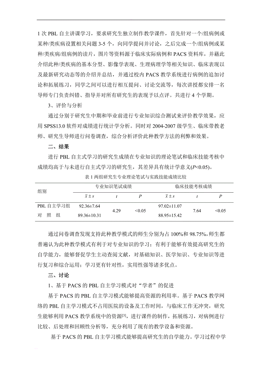 毕业论文（设计）-基于pacs 的pbl 自主学习模式对影像研究生专业知识学习促进作用的研究_第2页