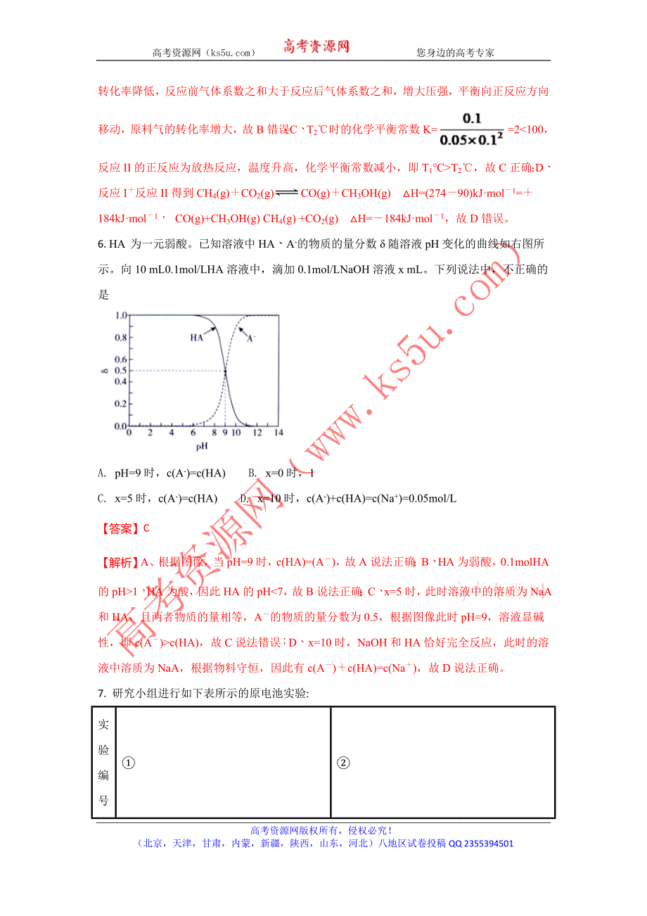 北京市海淀区2018届高三下学期期中练习（一模）化学试题 word版含解析_第4页