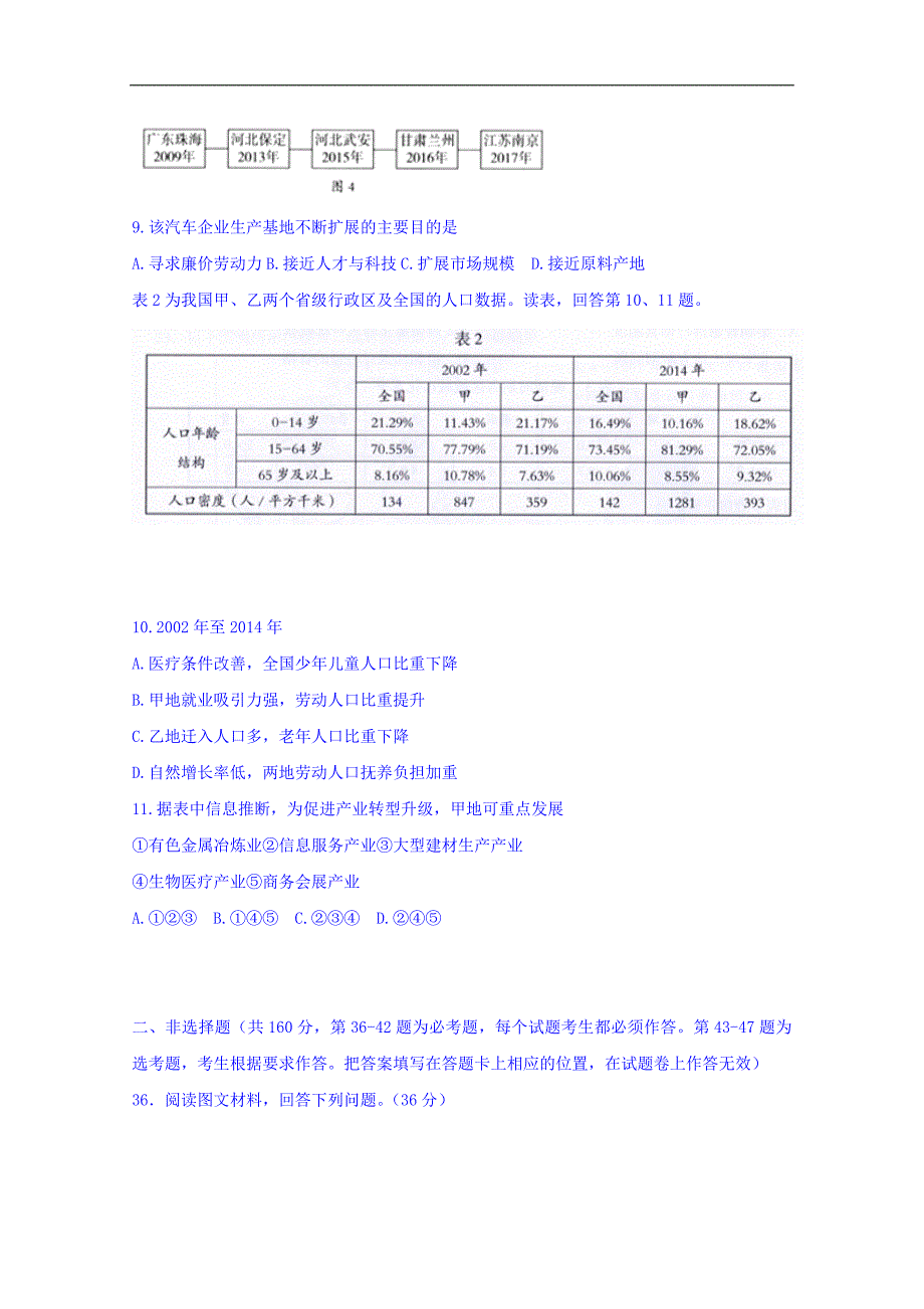 北京市海淀区2018届高三一模文综地理试题 word版含答案_第4页