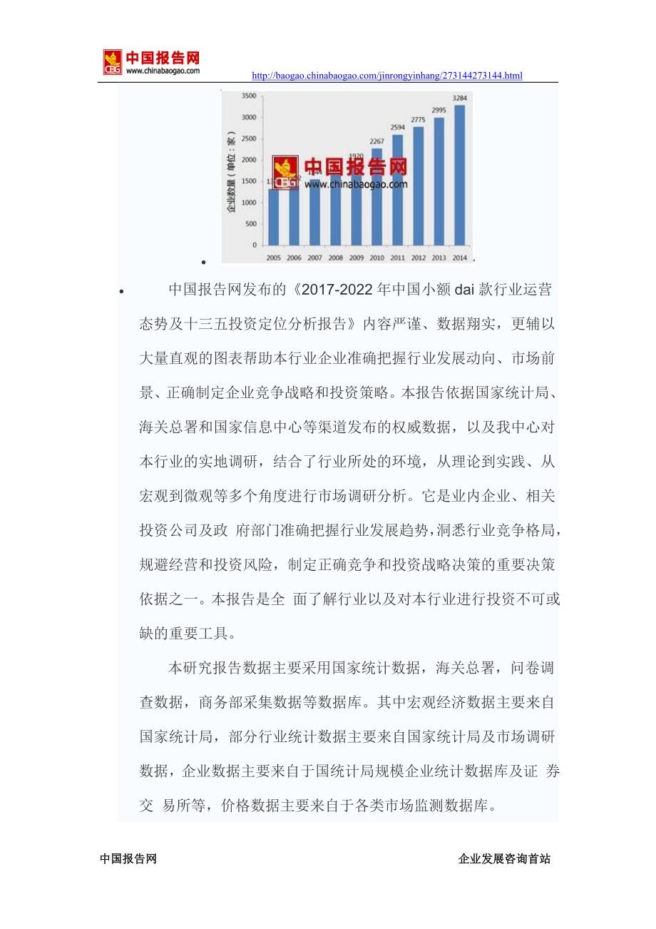 2017-2022年中国小额贷款行业运营态势及十三五投资定位分析报告_第4页