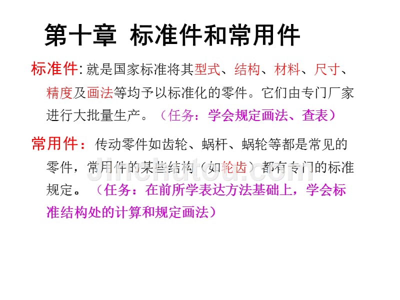 机械制图（工程图学）第十章标准件和常用件的表示法ppt培训课件_第1页