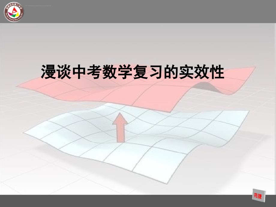 漫谈中考数学复习的实效性ppt培训课件_第1页