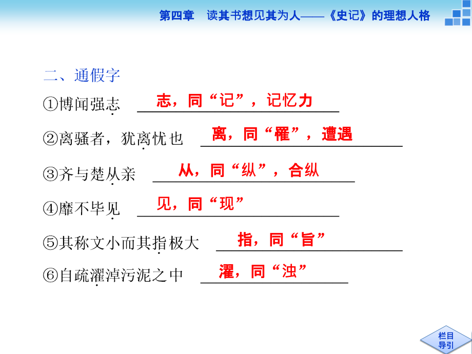 语文苏教版选修《史记选读》课件：第四章屈原列传_第4页