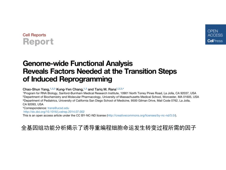 重编程过程全基因组rnai筛查功能基因ppt培训课件_第1页